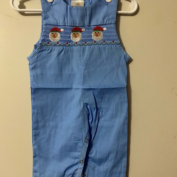 New Smocked Santa Longalls - Picture 7 of 11